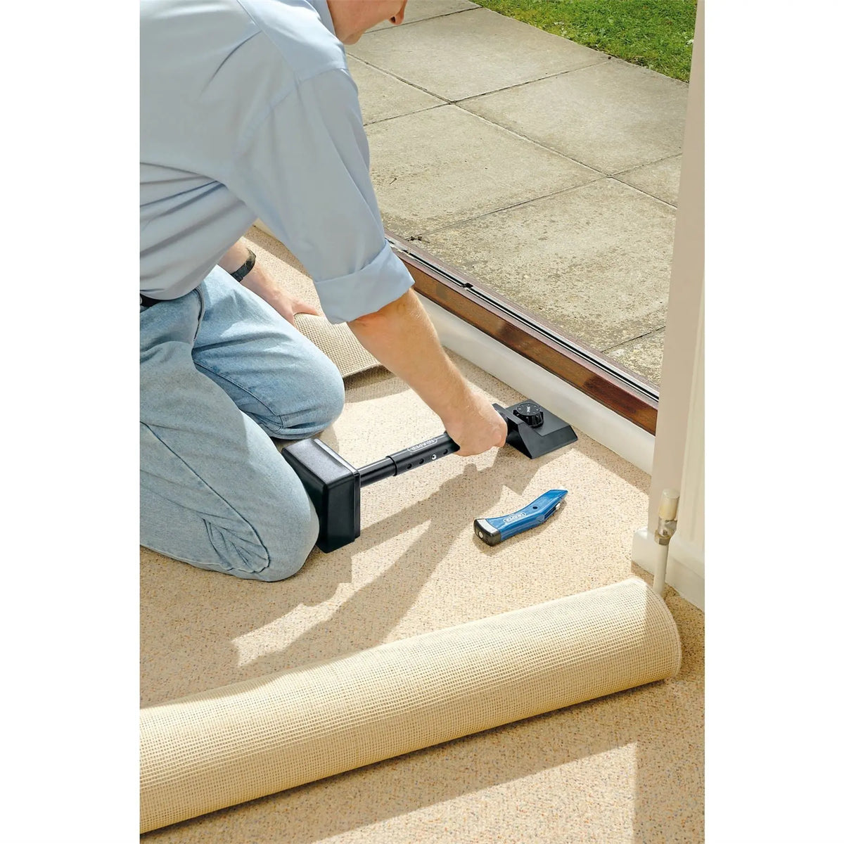 Draper Adjustable Carpet Stretcher Knee Kicker 460 - 610mm 27943  White Rose Tools