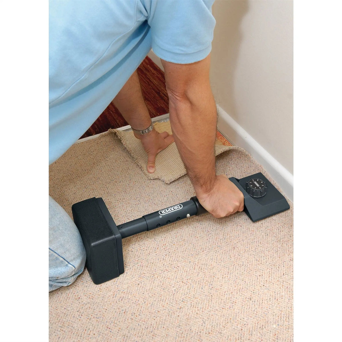 Draper Adjustable Carpet Stretcher Knee Kicker 460 - 610mm 27943  White Rose Tools
