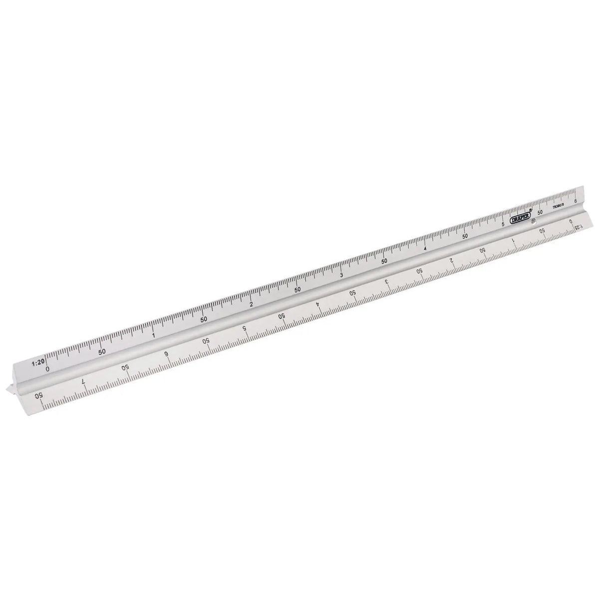 Draper Aluminium Triangle Scale Rule 300mm 17686  White Rose Tools