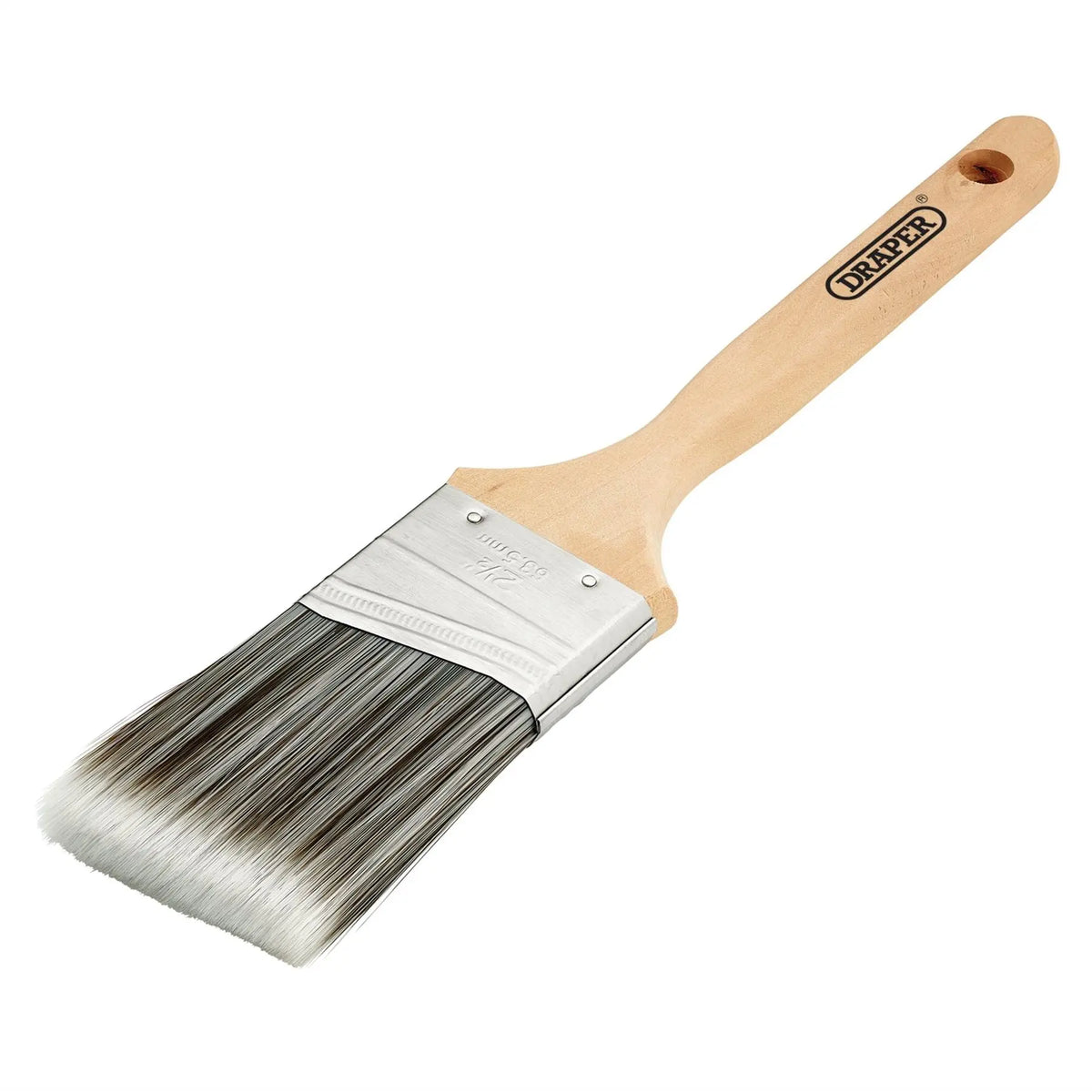Draper Angled Paint Brush with Wood Handle 2.5" 20444  White Rose Tools