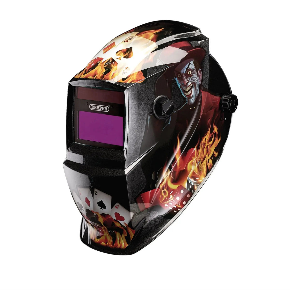 Draper Auto-Darkening Welding Helmet Playing Cards 02515  White Rose Tools