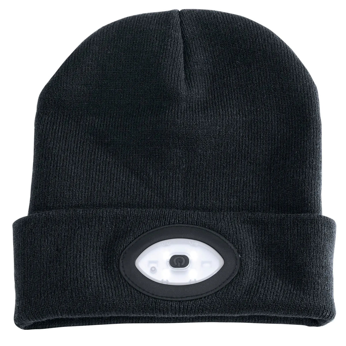 Draper Beanie Hat with Rechargeable Torch One Size 1W 100 Lumens Black 99521  White Rose Tools