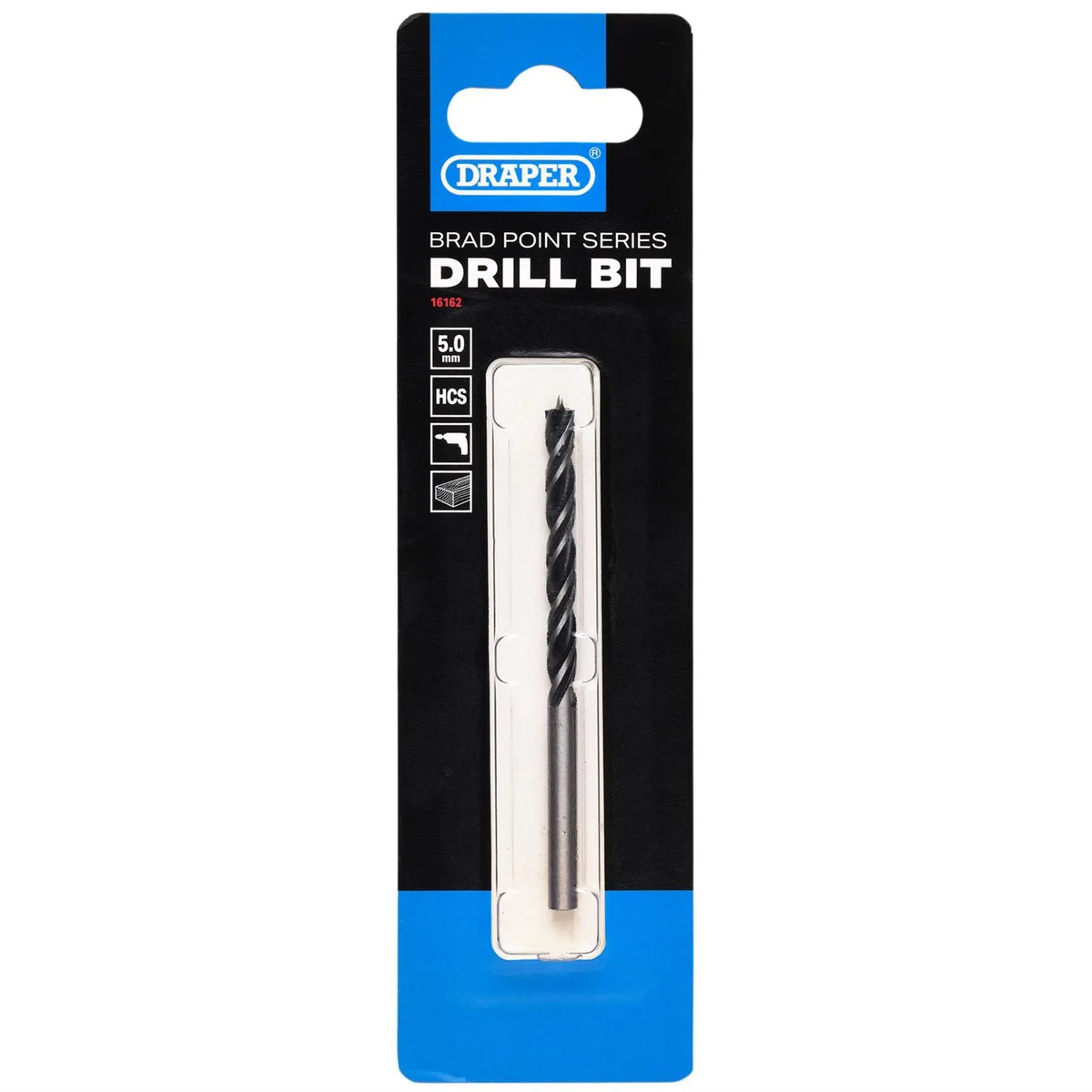 Draper Brad Point Drill Bit 5 x 86mm 16162  White Rose Tools