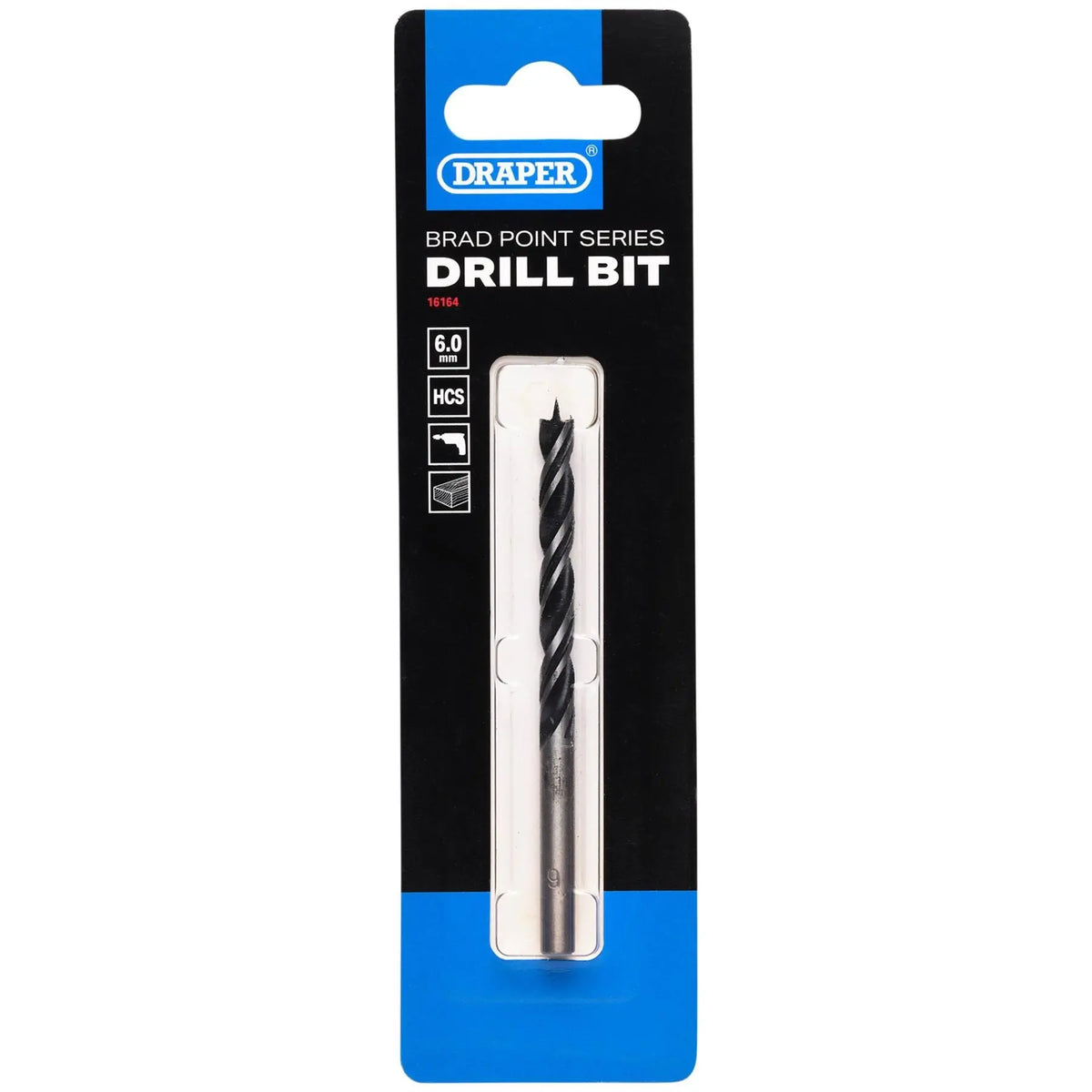 Draper Brad Point Drill Bit 6 x 95mm 16164  White Rose Tools