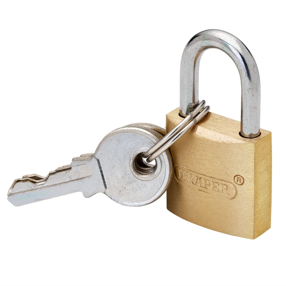 Draper Brass Cylinder Padlock 20mm 21725  White Rose Tools