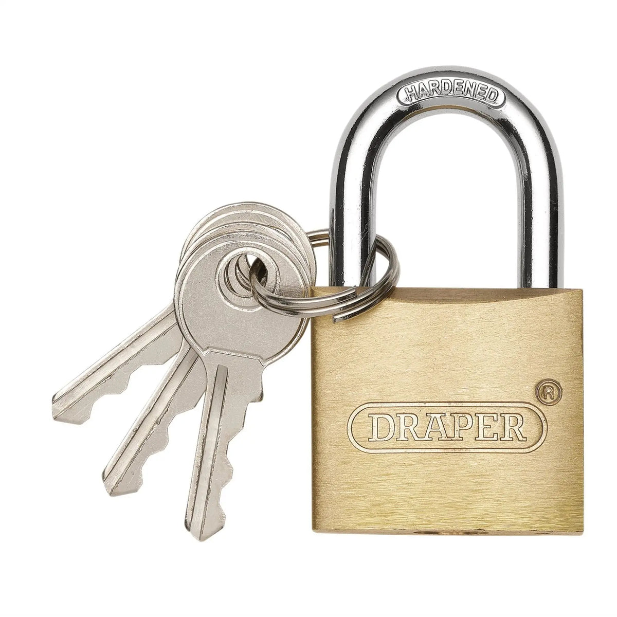 Draper Brass Cylinder Padlock 30mm 21726  White Rose Tools