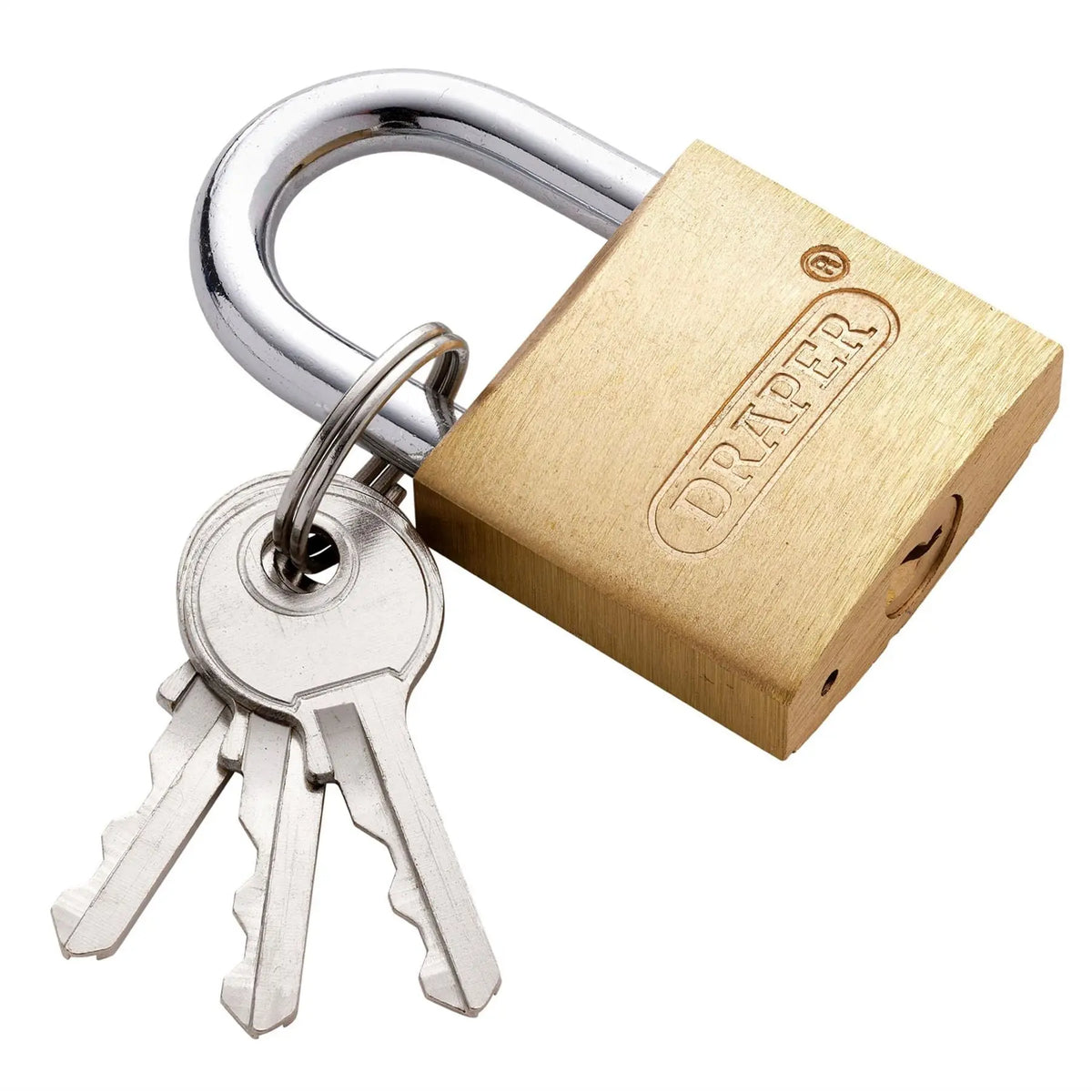 Draper Brass Cylinder Padlock 30mm 21726  White Rose Tools