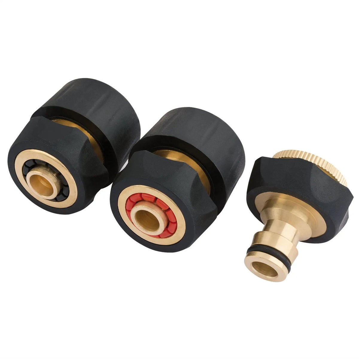Draper Brass and Rubber Hose Connector Set (3 Piece) 24529  White Rose Tools