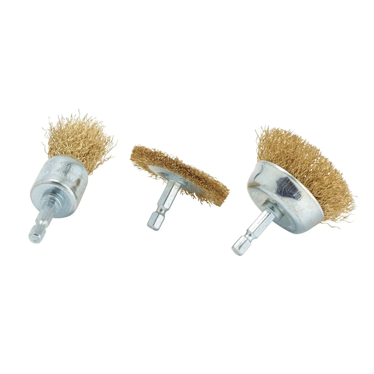 Draper Brassed Steel Crimped Wire Brush Set (3 Piece) 07435  White Rose Tools