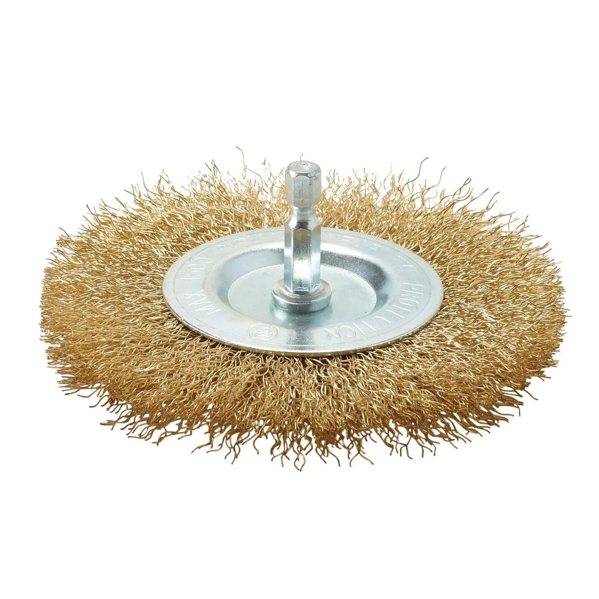 Draper Brassed Steel Crimped Wire Wheel Brush 100mm 41428  White Rose Tools