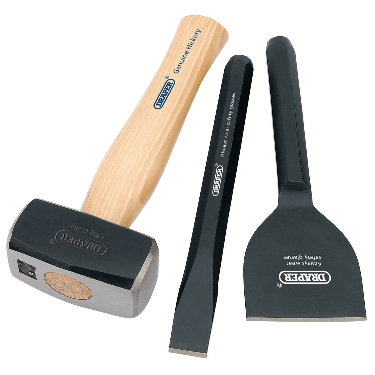 Draper Builders Kit with Hickory Handle (3 Piece) 26120  White Rose Tools