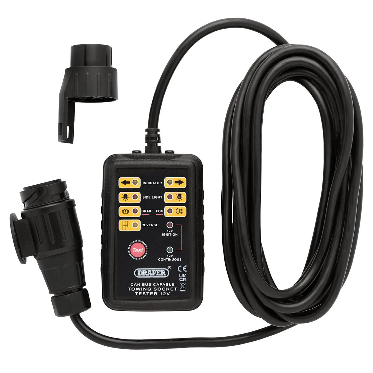 Draper CAN Bus 13 and 7-Pin Towbar Socket Tester 27198  White Rose Tools