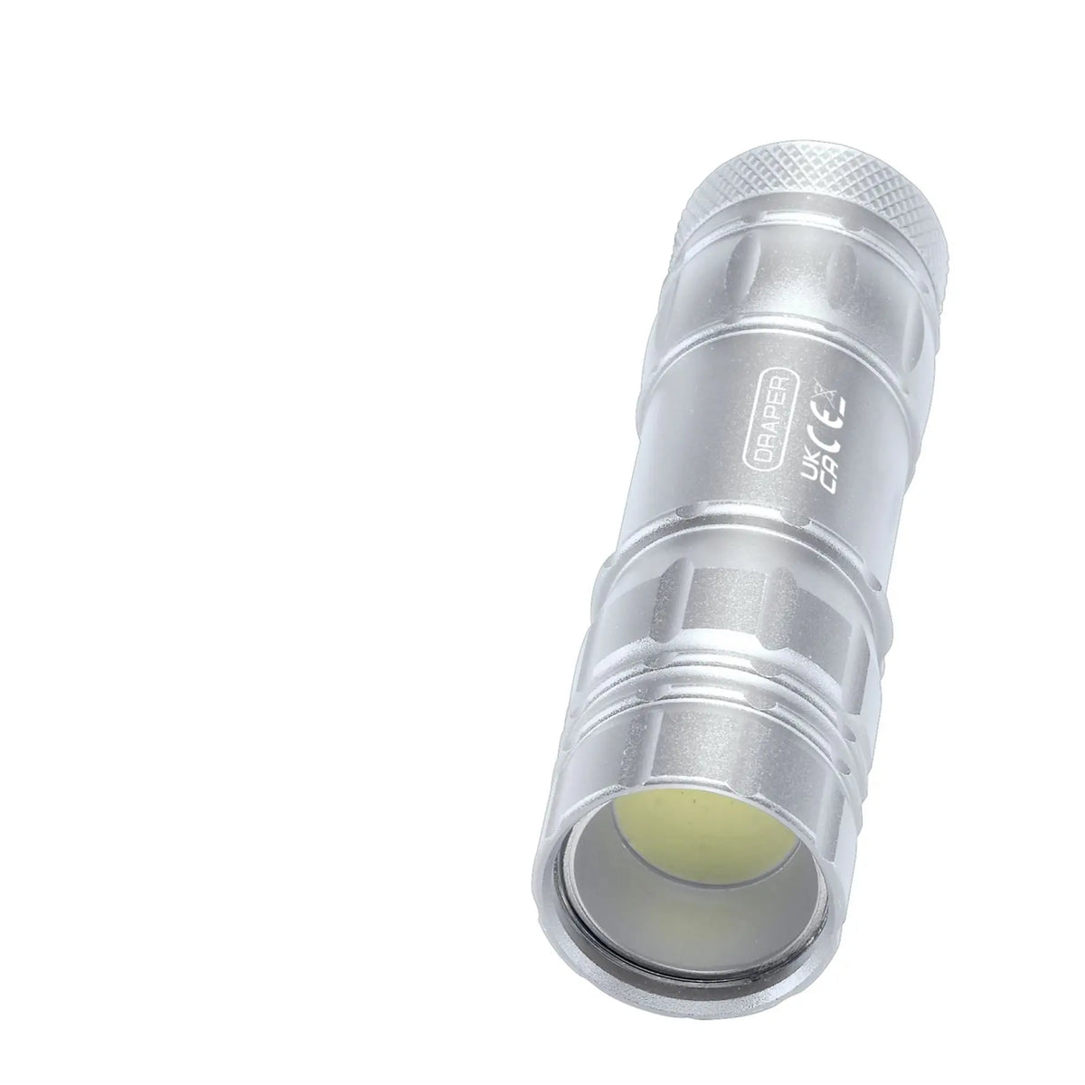 Draper COB LED Aluminium Hand Torch 3W 85 Lumens 3 x AAA Batteries Supplied 90103  White Rose Tools