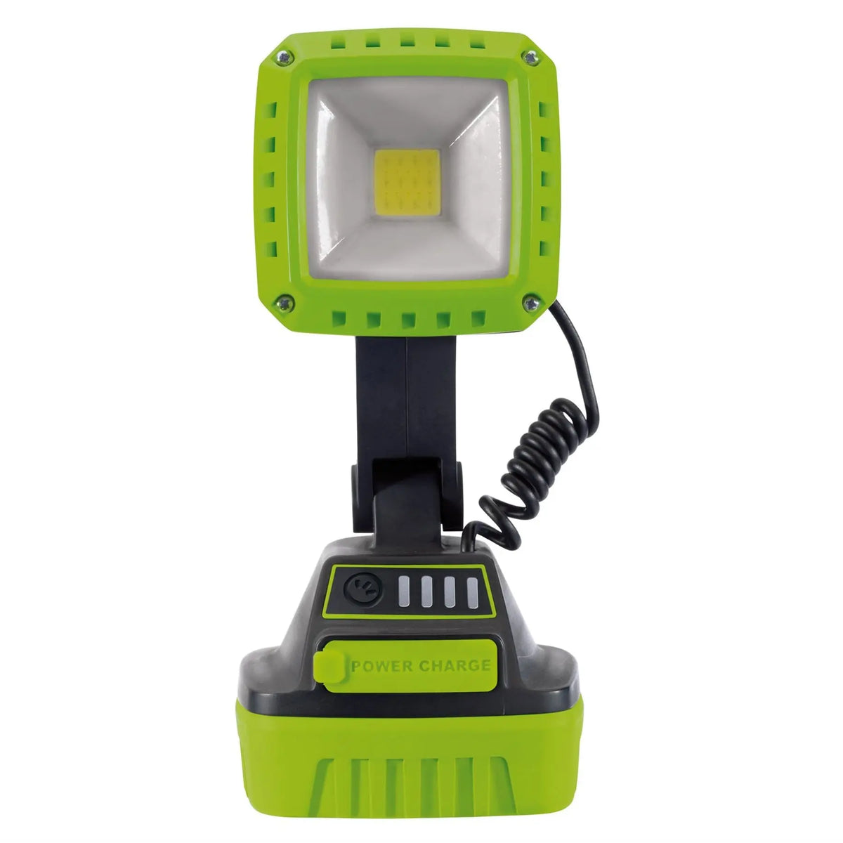 Draper COB LED Rechargeable Work Light 10W 1000 Lumens Green 2 x 2.2Ah Batteries 90033  White Rose Tools