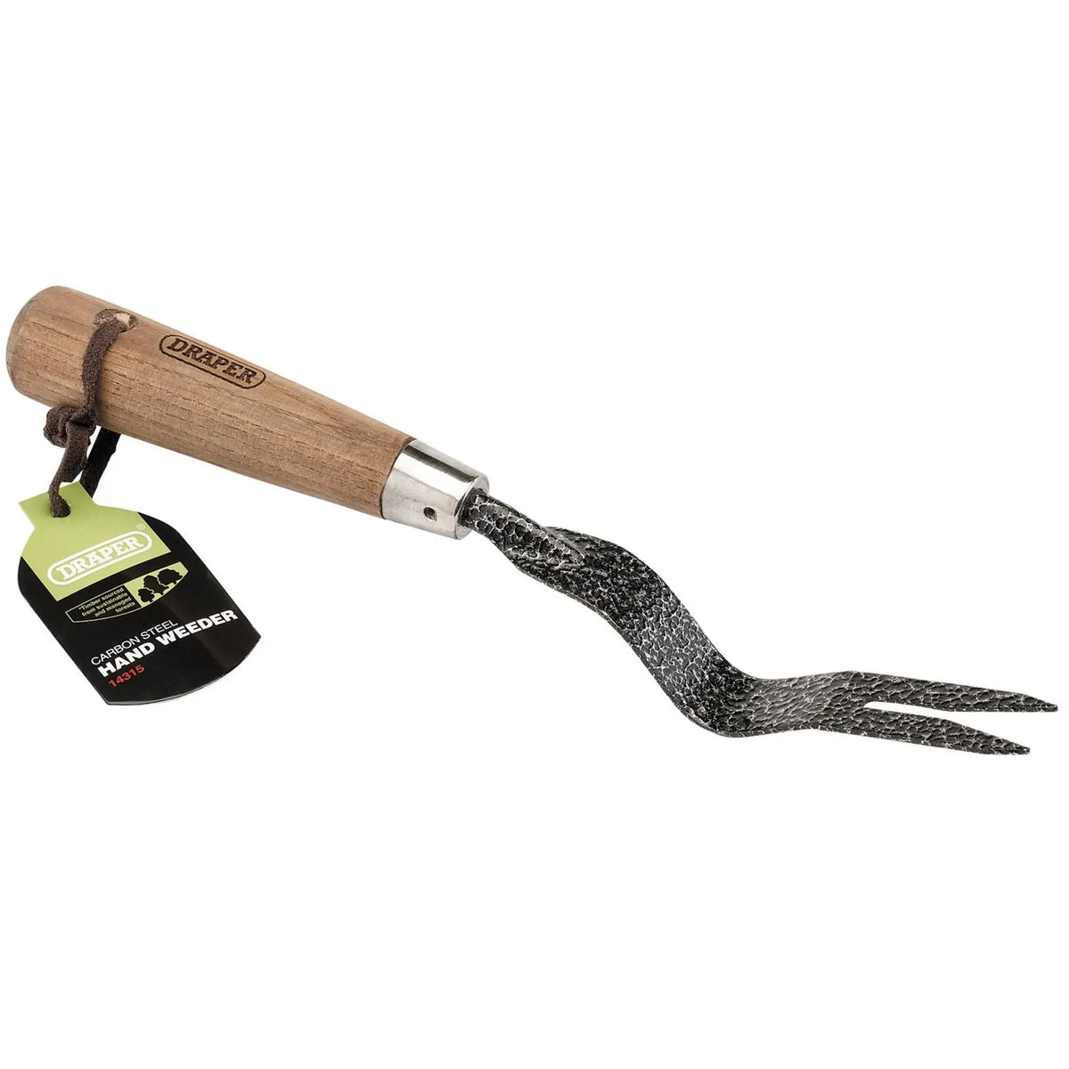 Draper Carbon Steel Hand Weeder with FSC Ash Handle 20250  White Rose Tools