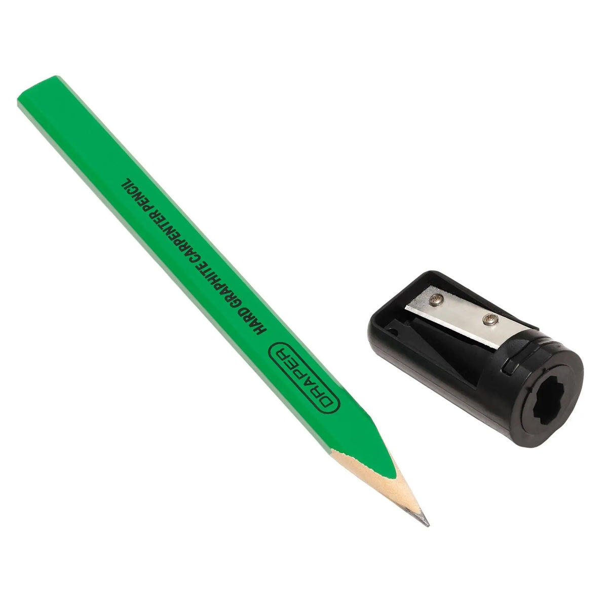 Draper Carpenter's Pencils with Sharpener (Pack of 10) 12145  White Rose Tools