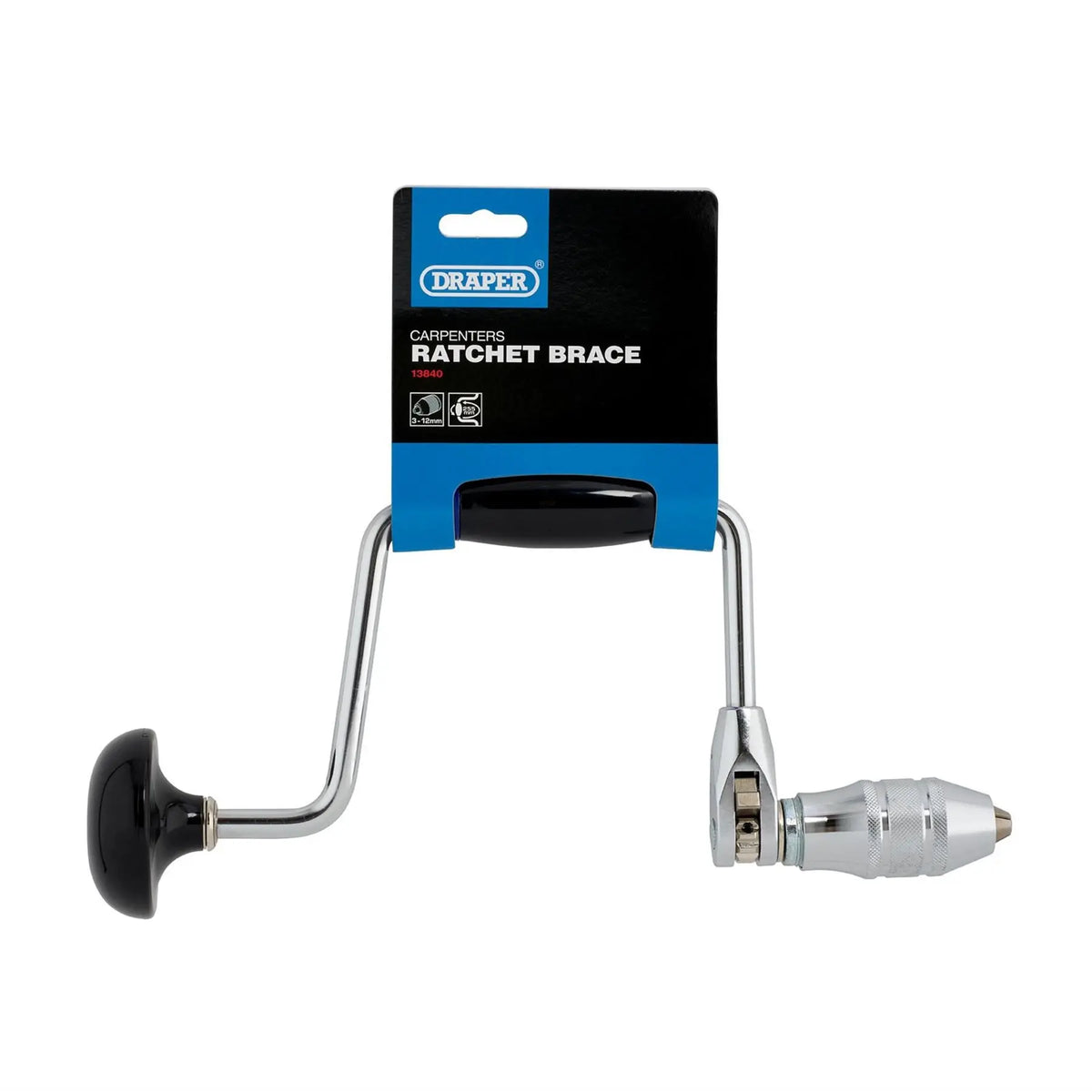 Draper Carpenter's Ratchet Brace 13840  White Rose Tools
