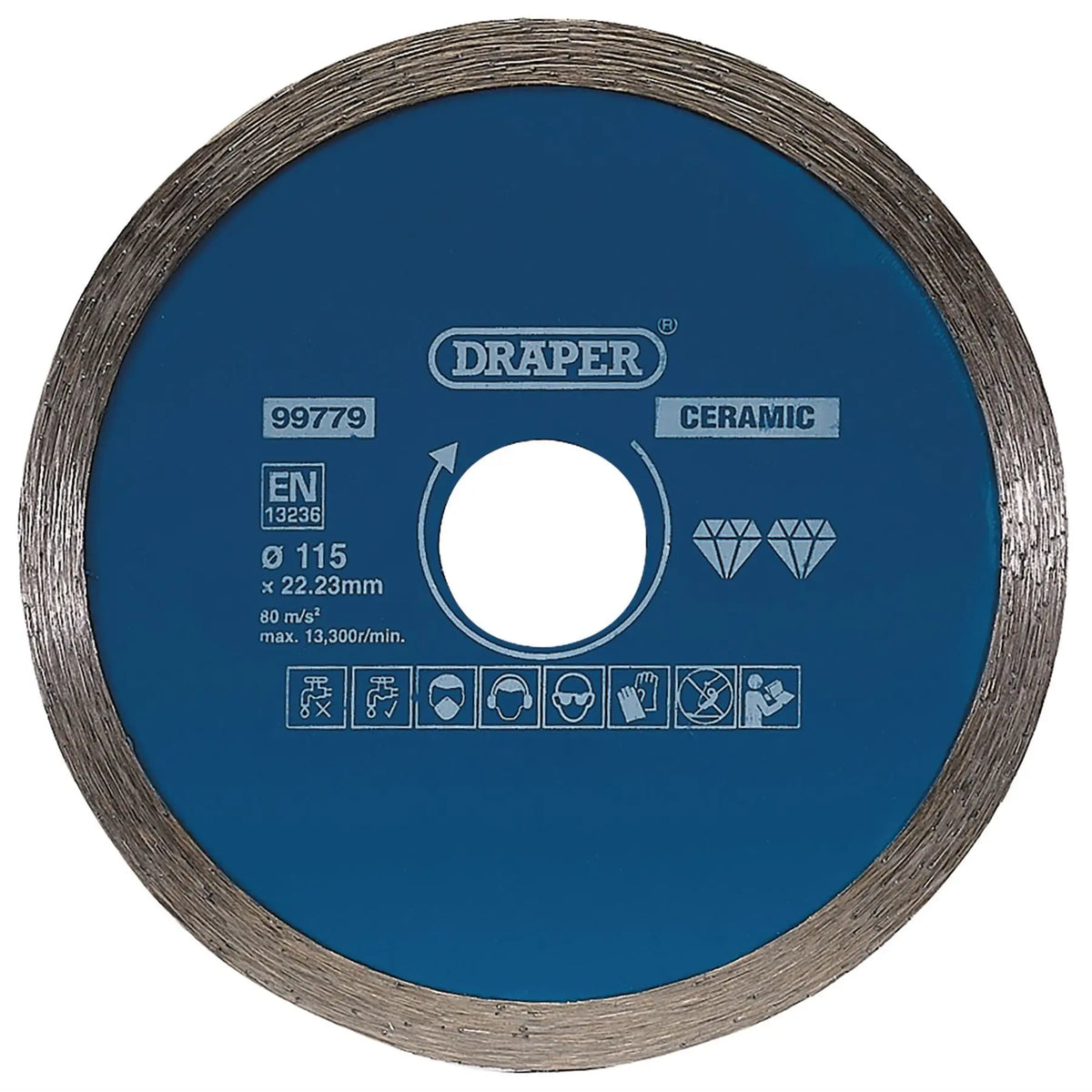 Draper Continuous Diamond Blade 115mm 99779  White Rose Tools