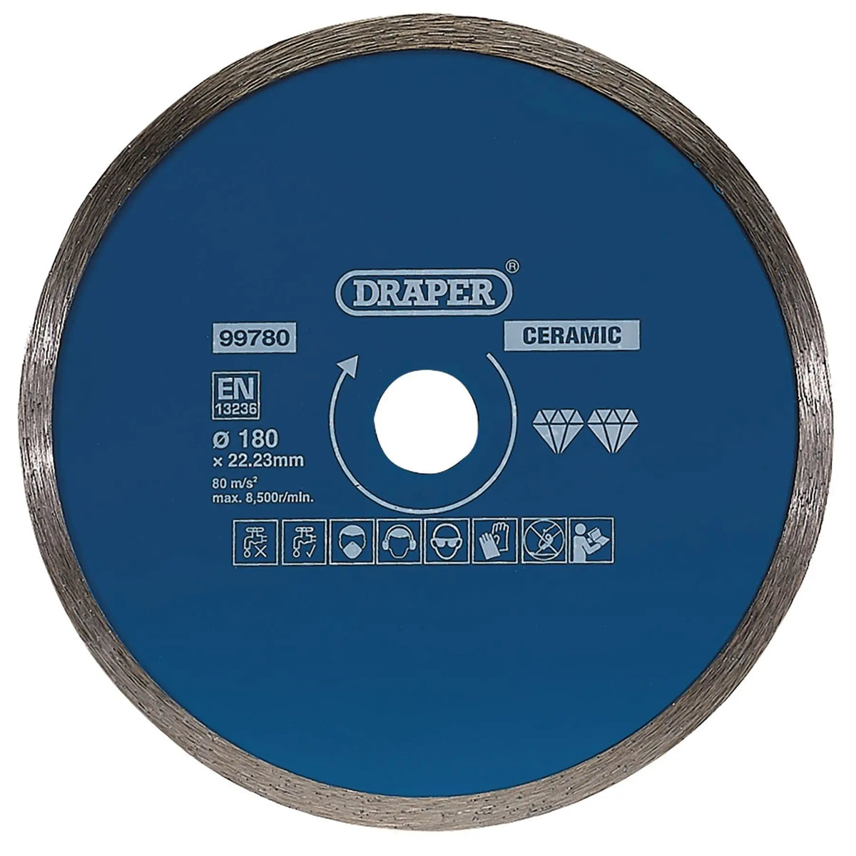 Draper Continuous Diamond Blade 180mm 99780  White Rose Tools