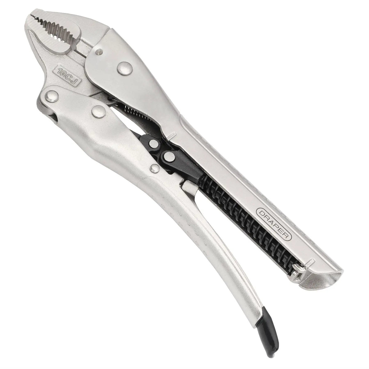 Draper Curved Jaw Auto Locking Pliers 250mm 07102  White Rose Tools