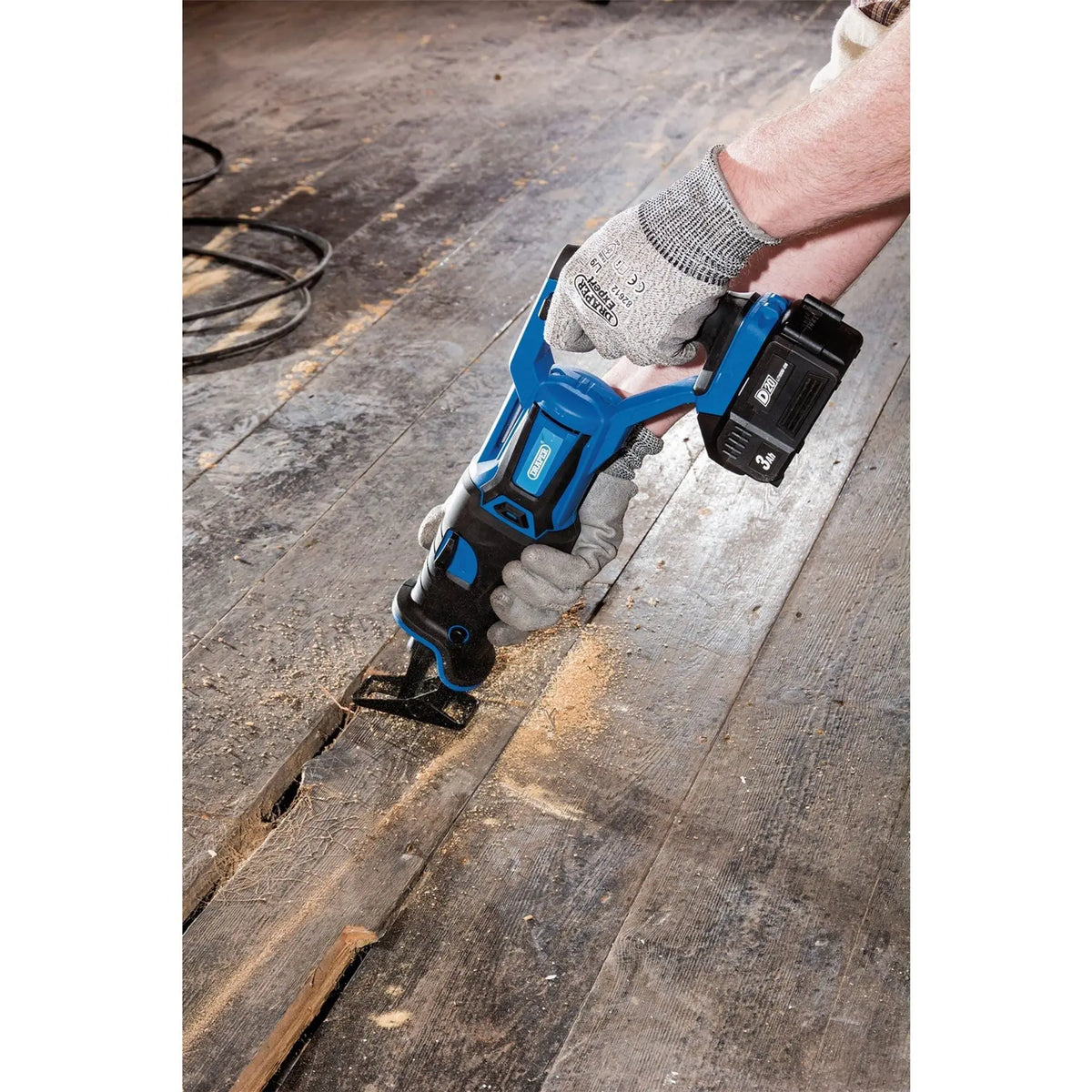 Draper D20 20V Brushless Reciprocating Saw 1 x 3.0Ah Battery 1 x Fast Charger 00593  White Rose Tools