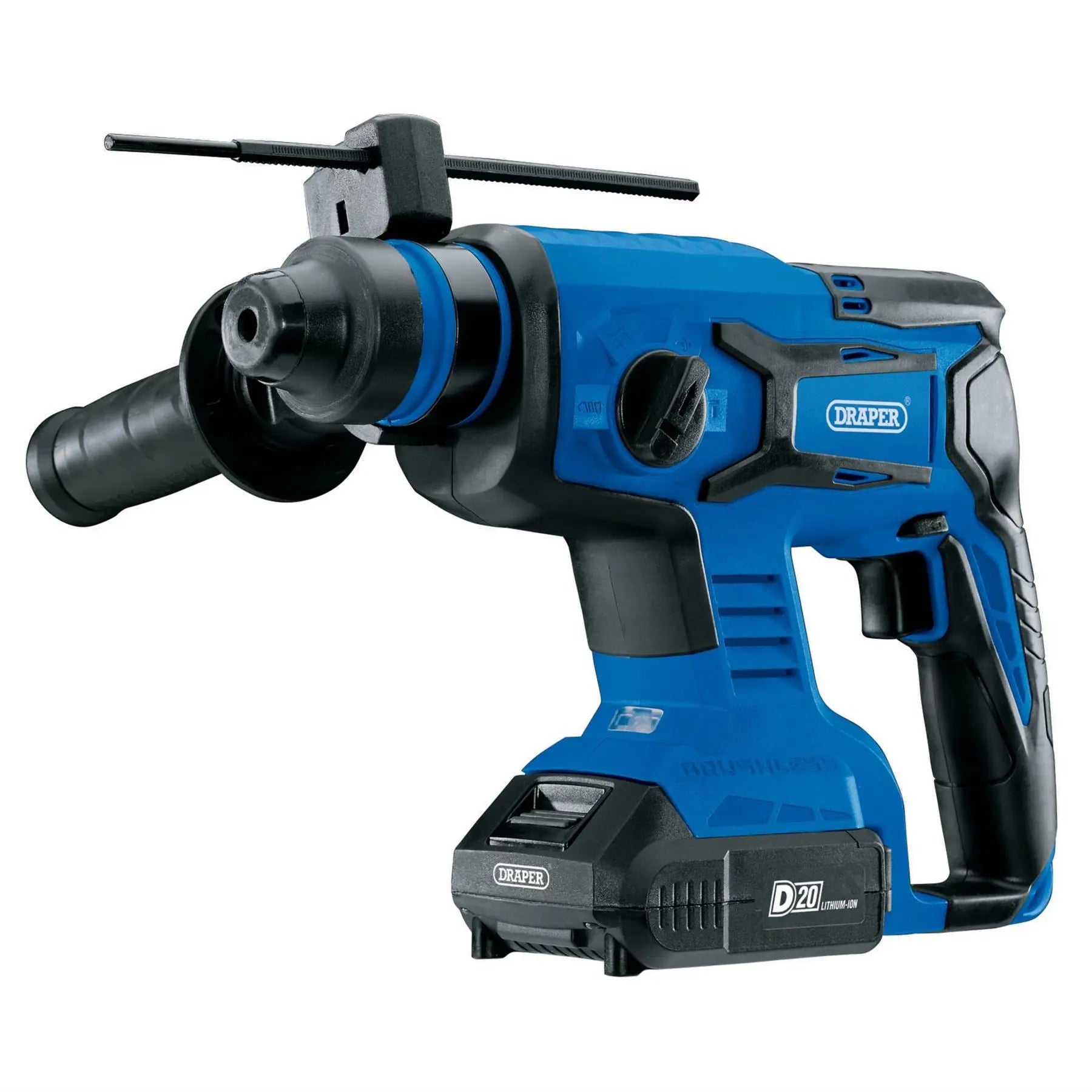 Draper D20 20V Brushless SDS+ Rotary Hammer Drill 2 x 2.0Ah Batteries 1 x Charger 00592  White Rose Tools