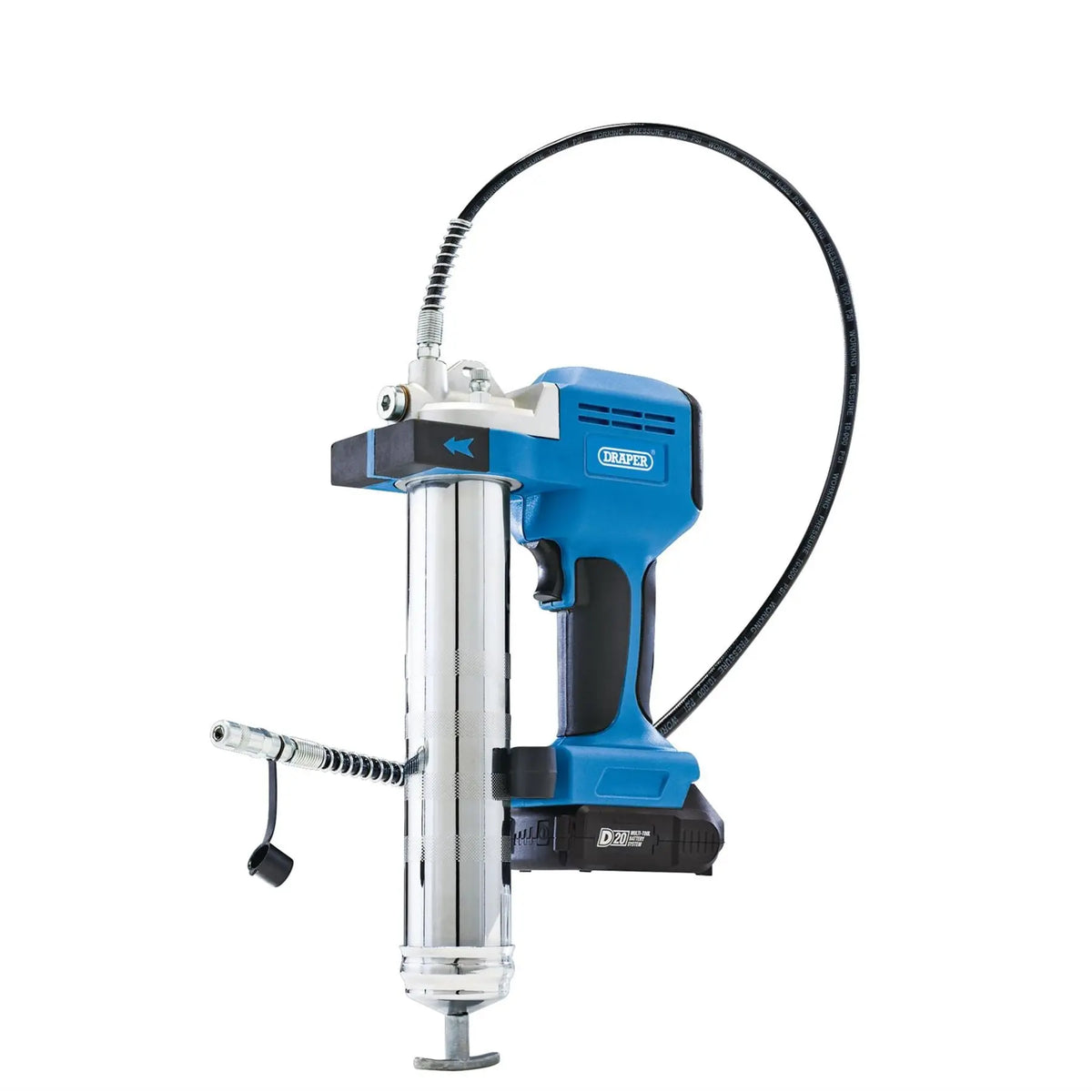 Draper D20 20V Grease Gun Kit 1 x 2.0Ah Battery 1 x Charger (3 Piece) 03359  White Rose Tools