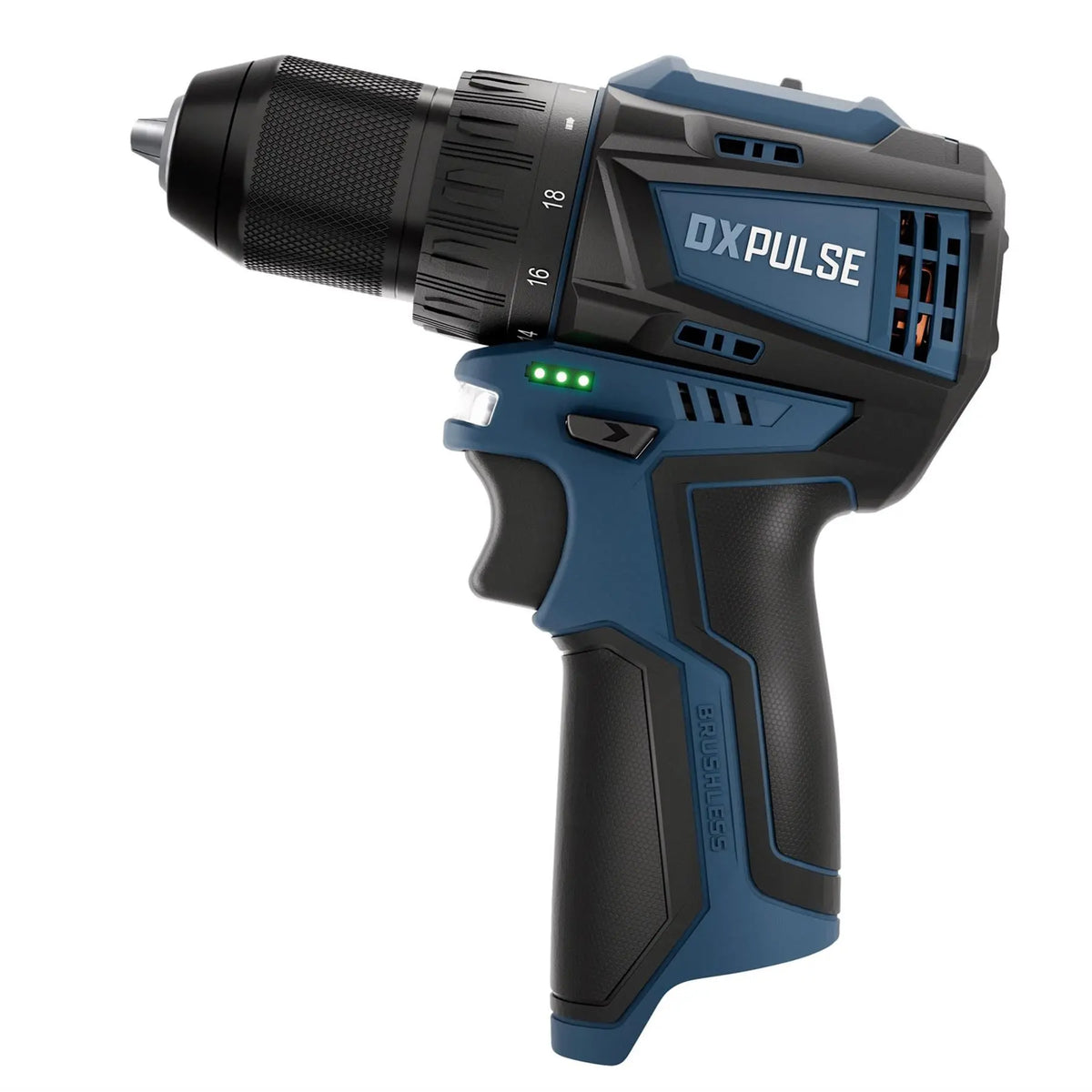 Draper DXPULSE 12V Brushless Drill Driver (Sold Bare) 27781  White Rose Tools