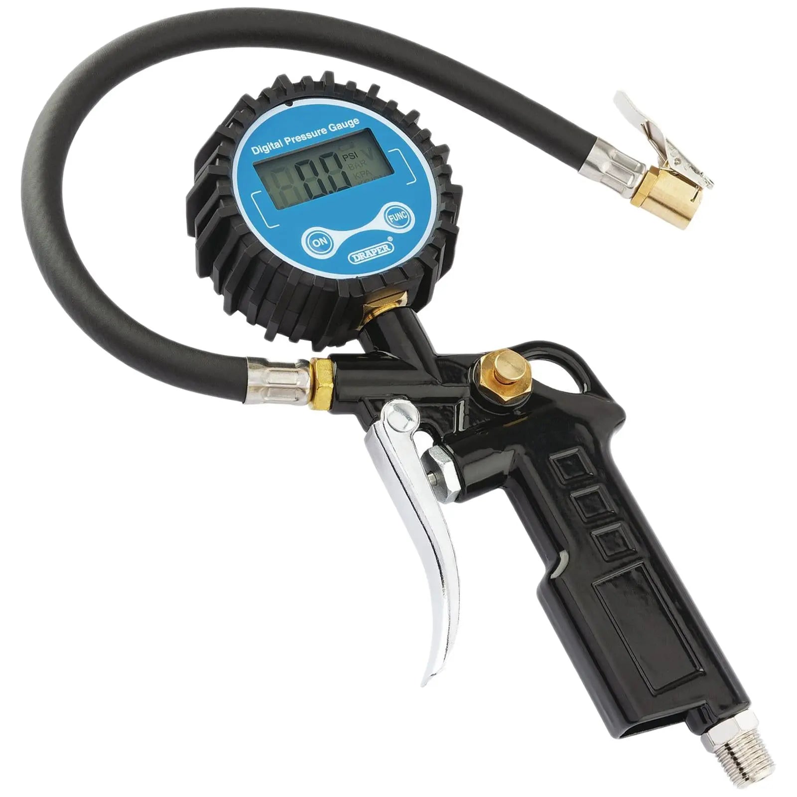 Draper Digital Tyre Inflator Pistol Grip 0-300 PSI 1/4" BSP 
