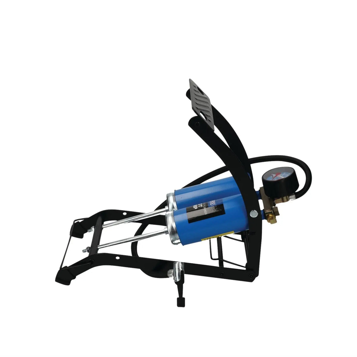 Draper Double Cylinder Foot Pump with Pressure Gauge 25996  White Rose Tools
