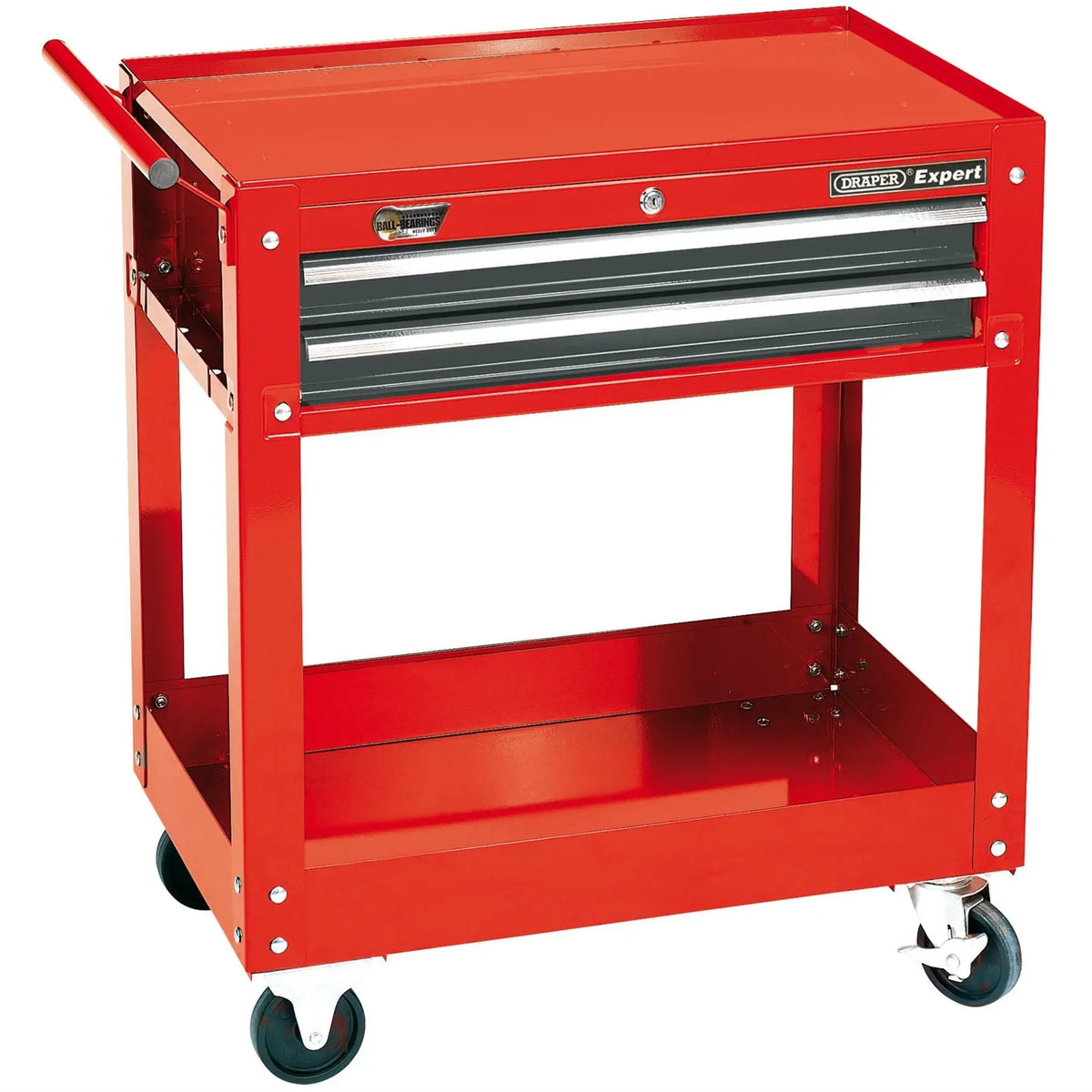 Draper Expert 2 Tier Tool Trolley with Two Drawers 07635  White Rose Tools