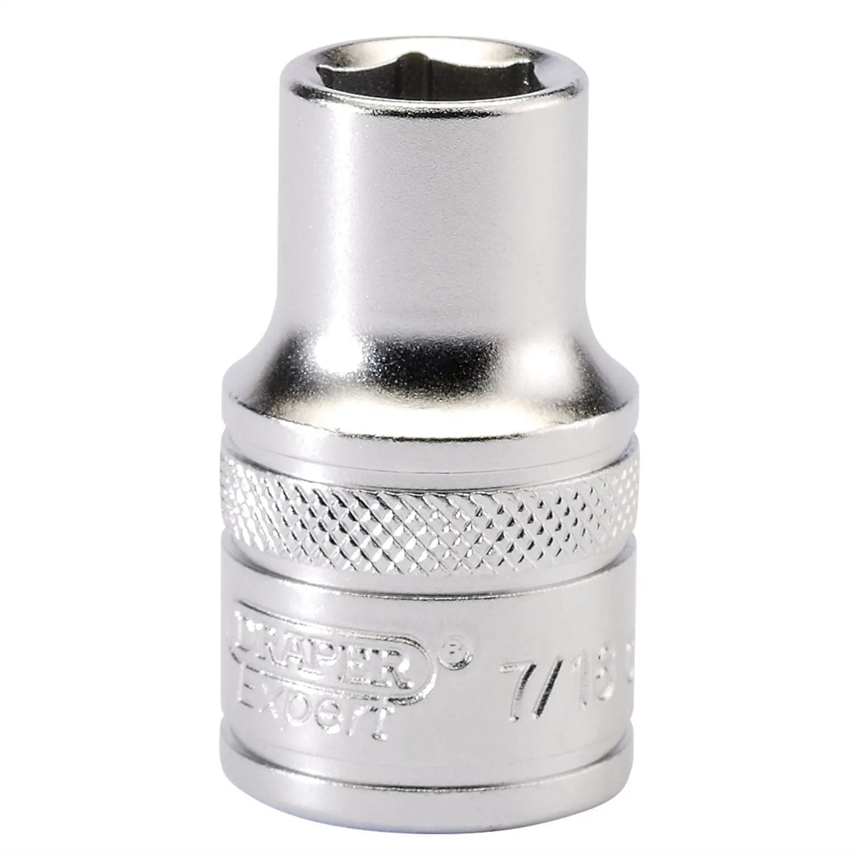 Draper Expert 6 Point Imperial Socket 1/2" Sq. Dr. 7/16" 16625  White Rose Tools