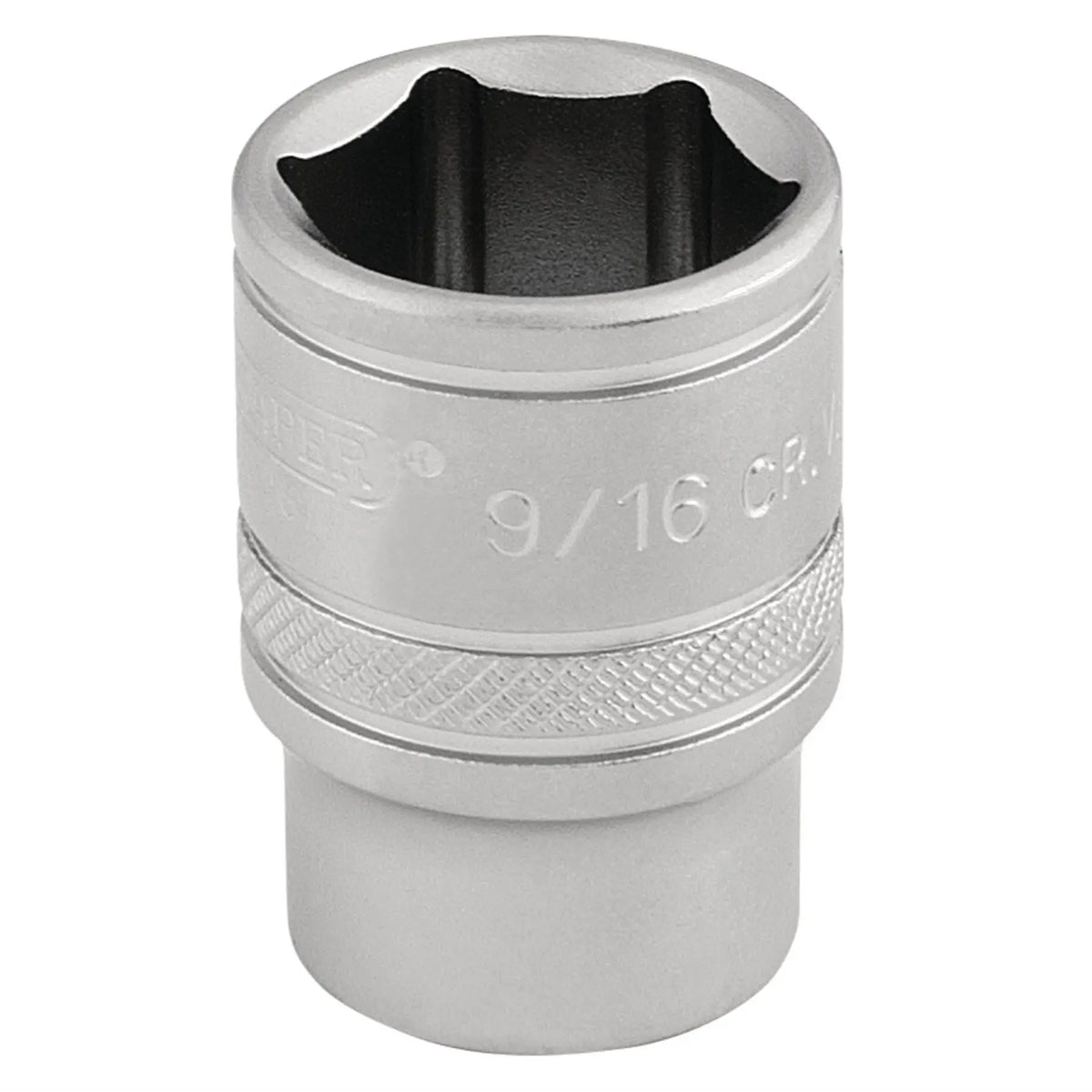 Draper Expert 6 Point Imperial Socket 3/8" Sq. Dr. 9/16" 16571  White Rose Tools