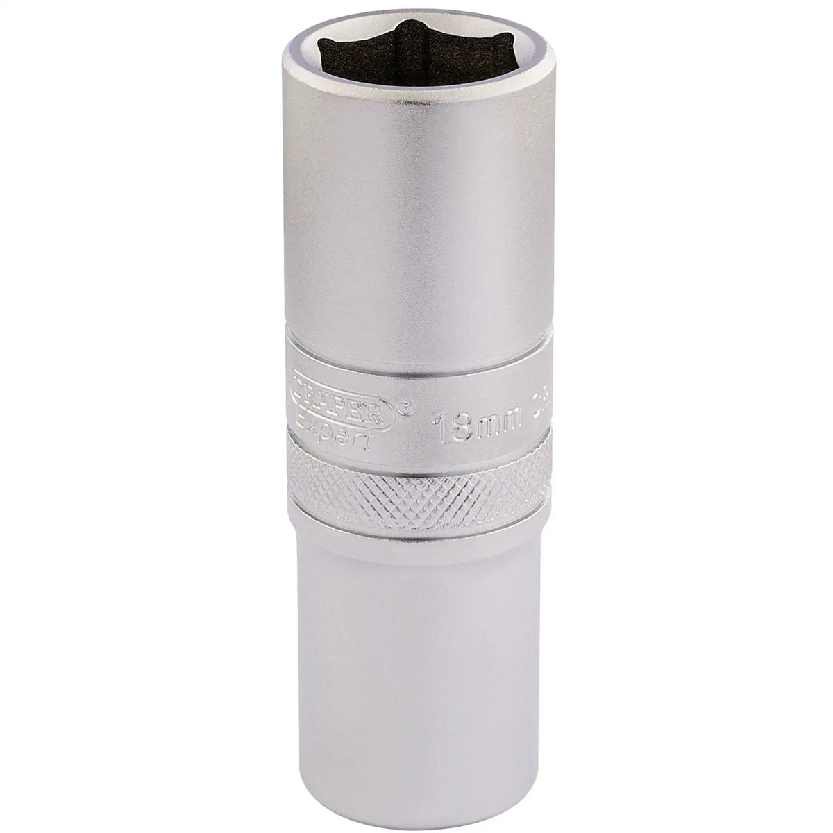 Draper Expert 6 Point Metric Deep Socket 1/2" Sq. Dr. 18mm 16650  White Rose Tools