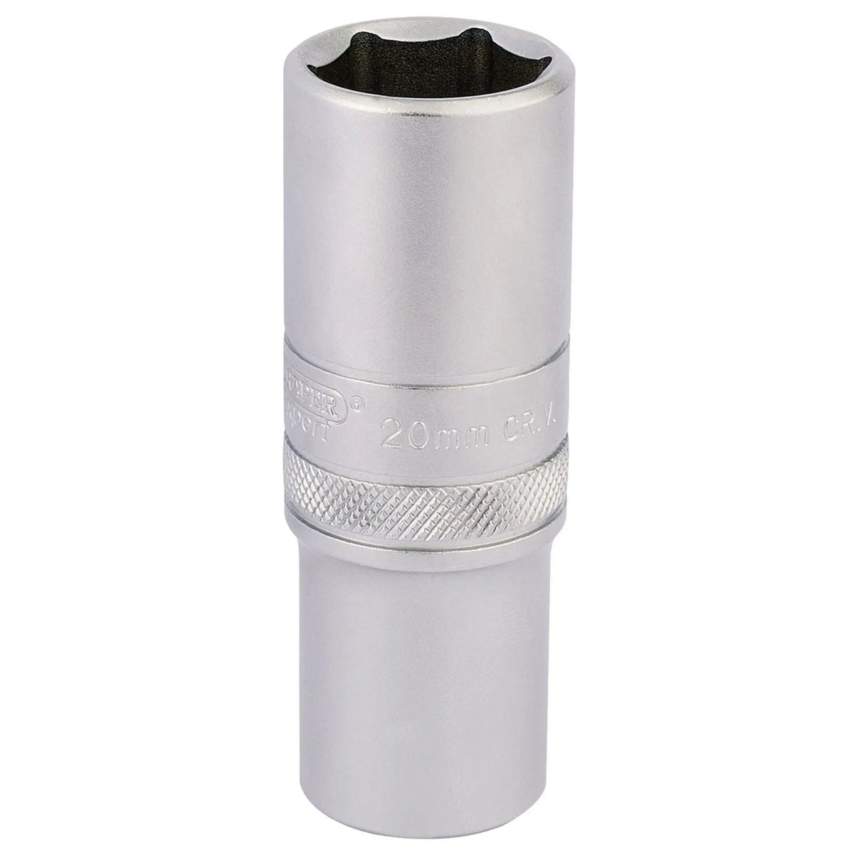 Draper Expert 6 Point Metric Deep Socket 1/2" Sq. Dr. 20mm 16652  White Rose Tools