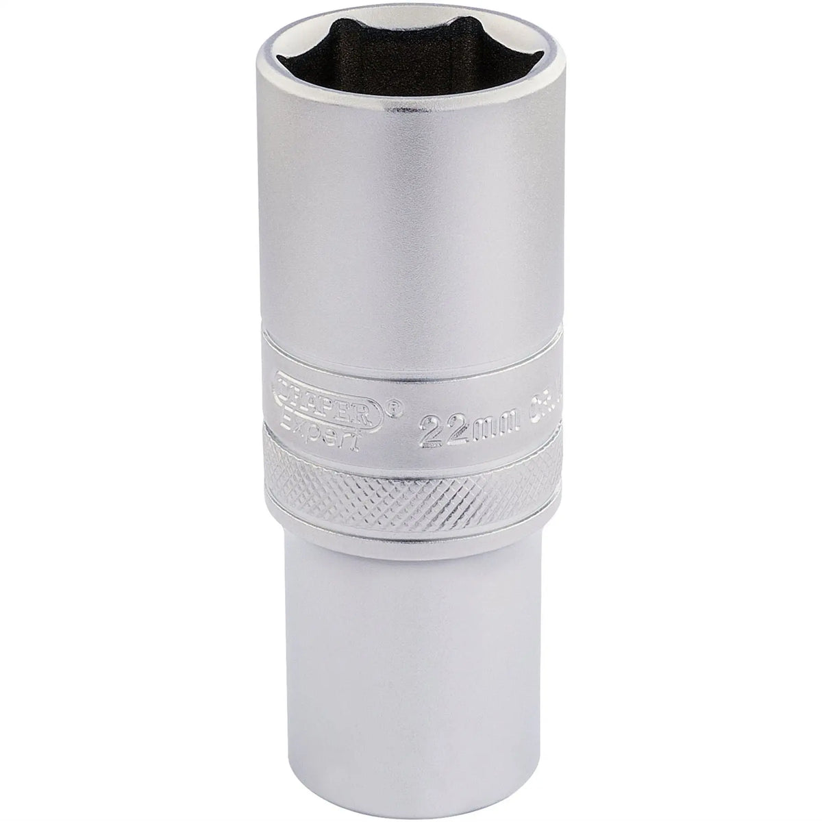 Draper Expert 6 Point Metric Deep Socket 1/2" Sq. Dr. 22mm 16654  White Rose Tools