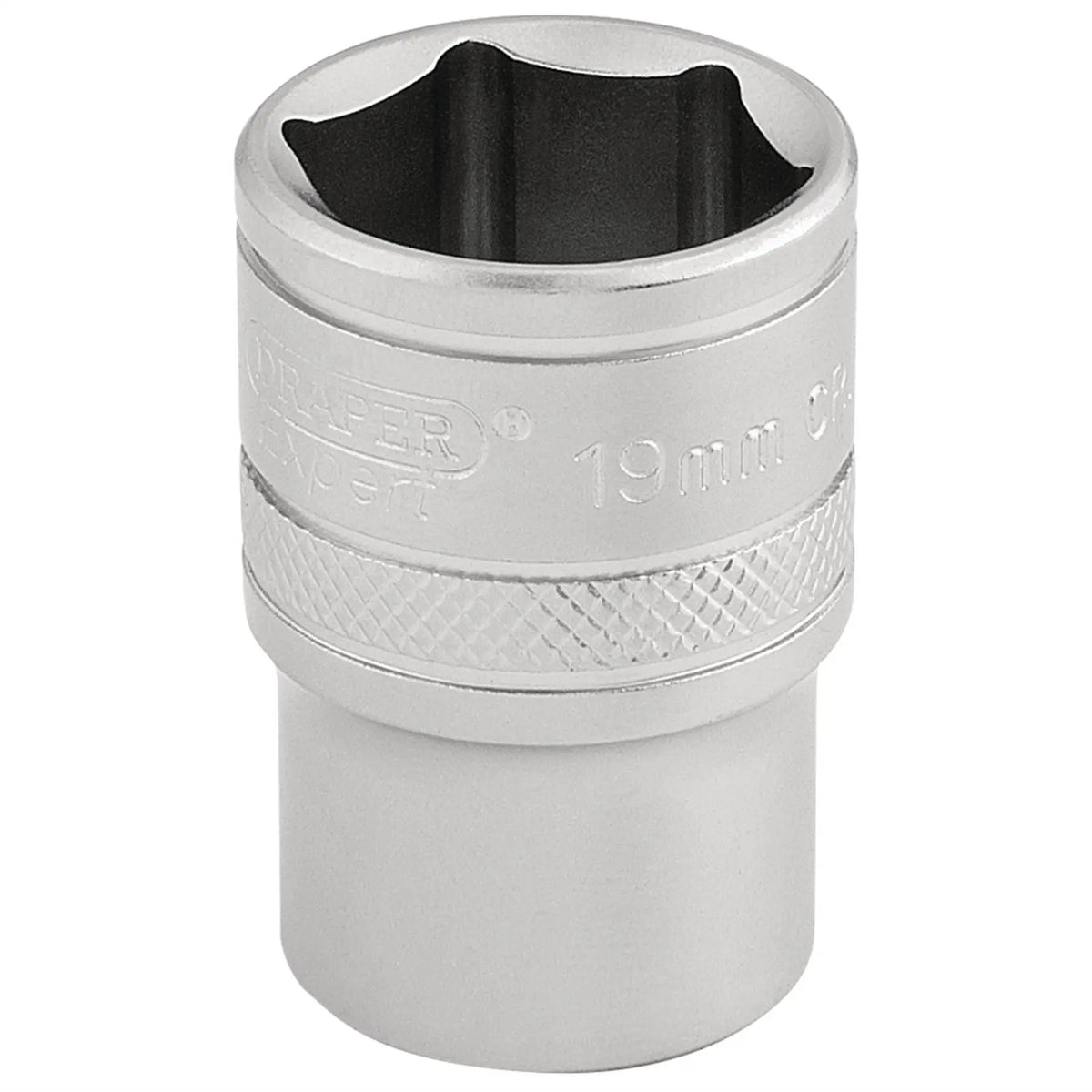 Draper Expert 6 Point Metric Socket 1/2" Sq. Dr. 19mm 16609  White Rose Tools