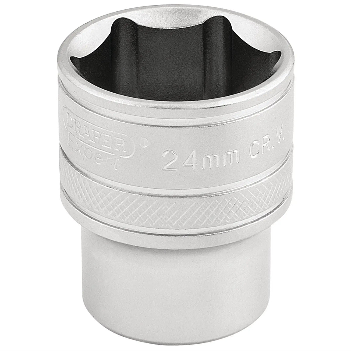 Draper Expert 6 Point Metric Socket 1/2" Sq. Dr. 24mm 16615  White Rose Tools