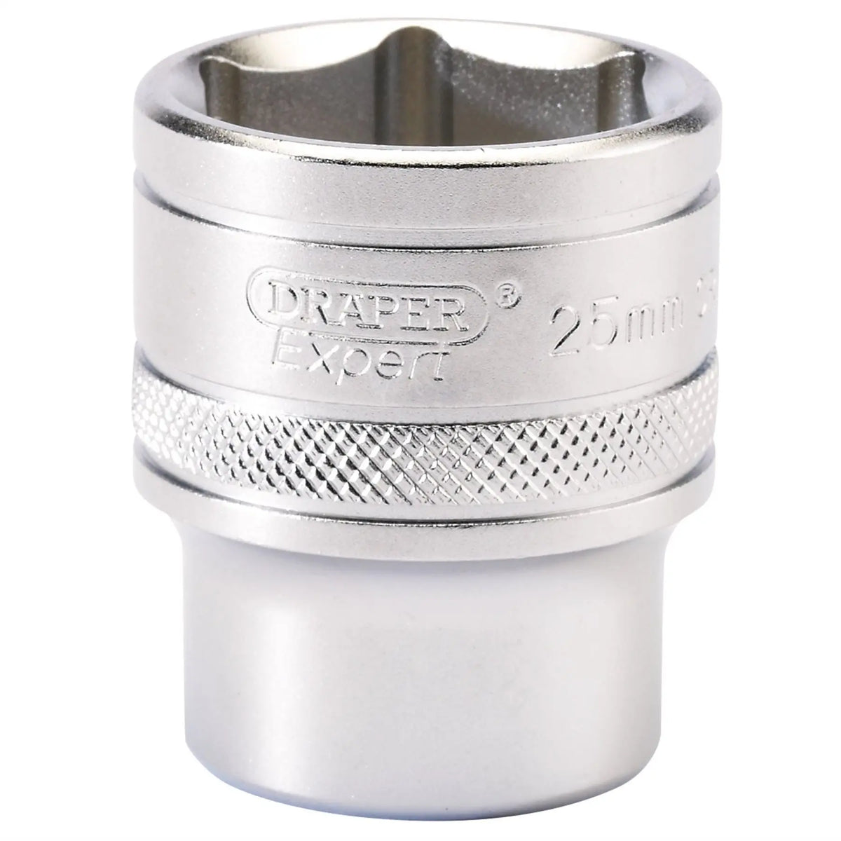 Draper Expert 6 Point Metric Socket 1/2" Sq. Dr. 25mm 16616  White Rose Tools