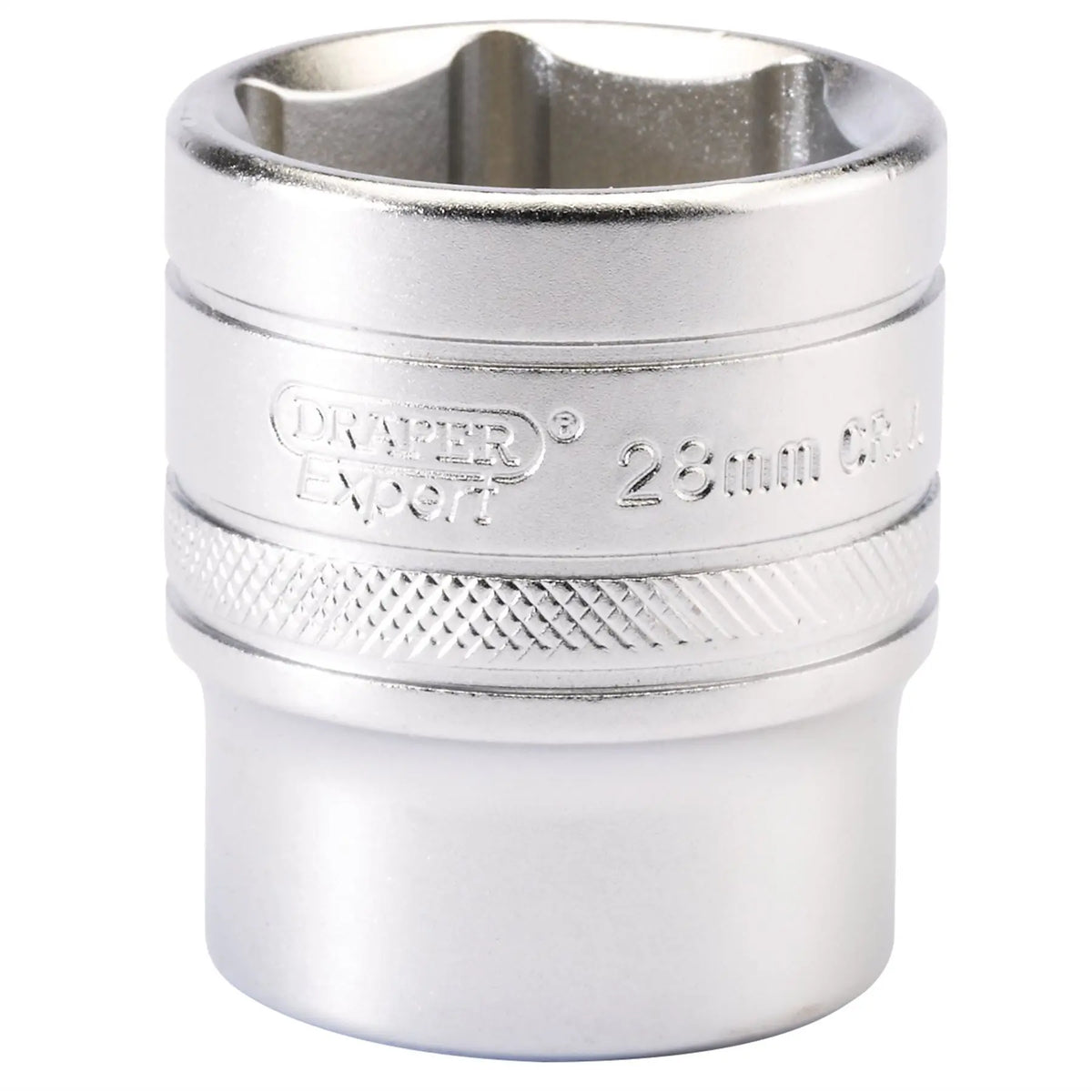 Draper Expert 6 Point Metric Socket 1/2" Sq. Dr. 28mm 16619  White Rose Tools