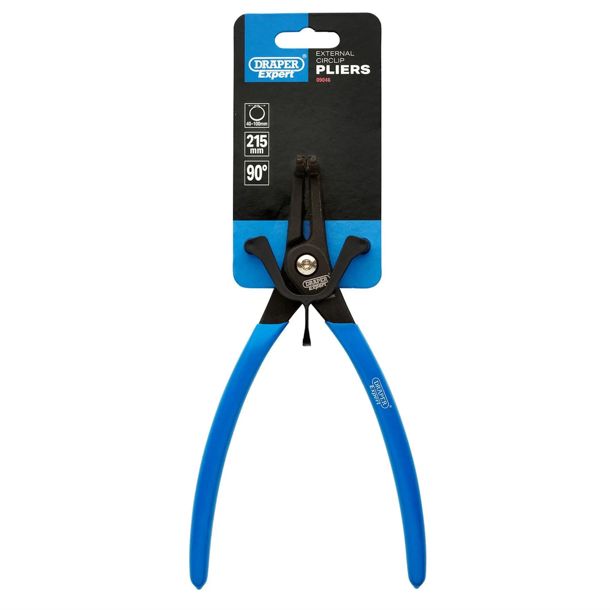 Draper Expert 90° External Circlip Pliers A31 215mm 09046  White Rose Tools