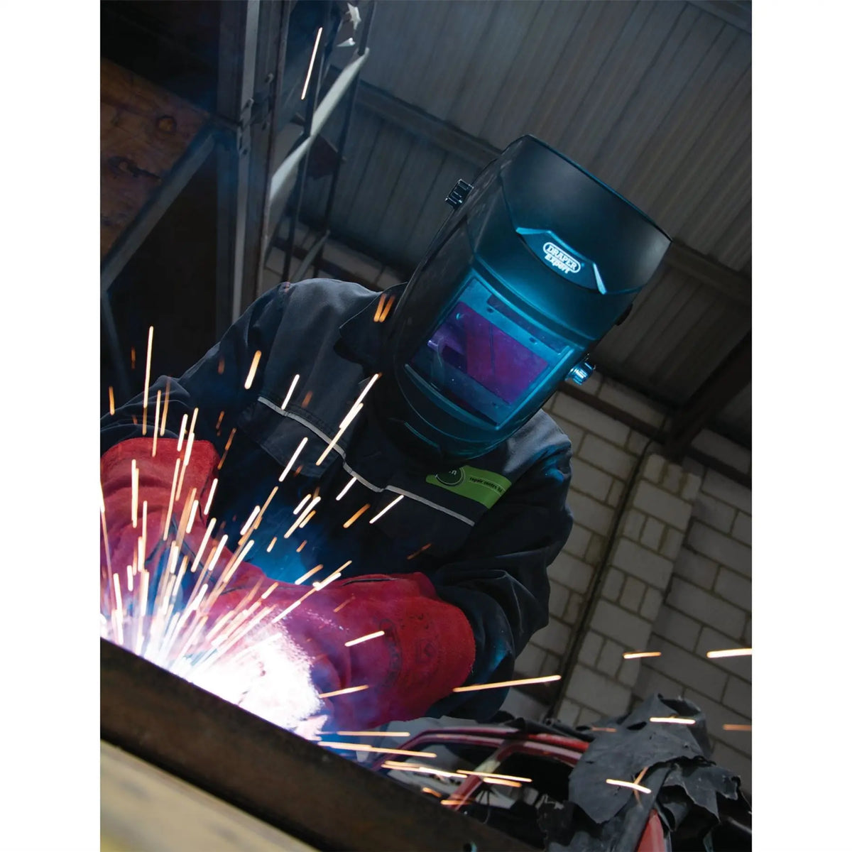 Draper Expert Auto-Darkening Multi-Use Welding Helmet Shade 5-1370301 02512  White Rose Tools