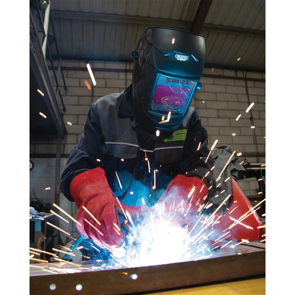 Draper Expert Auto-Darkening Multi-Use Welding Helmet Shade 5-1370301 02512  White Rose Tools