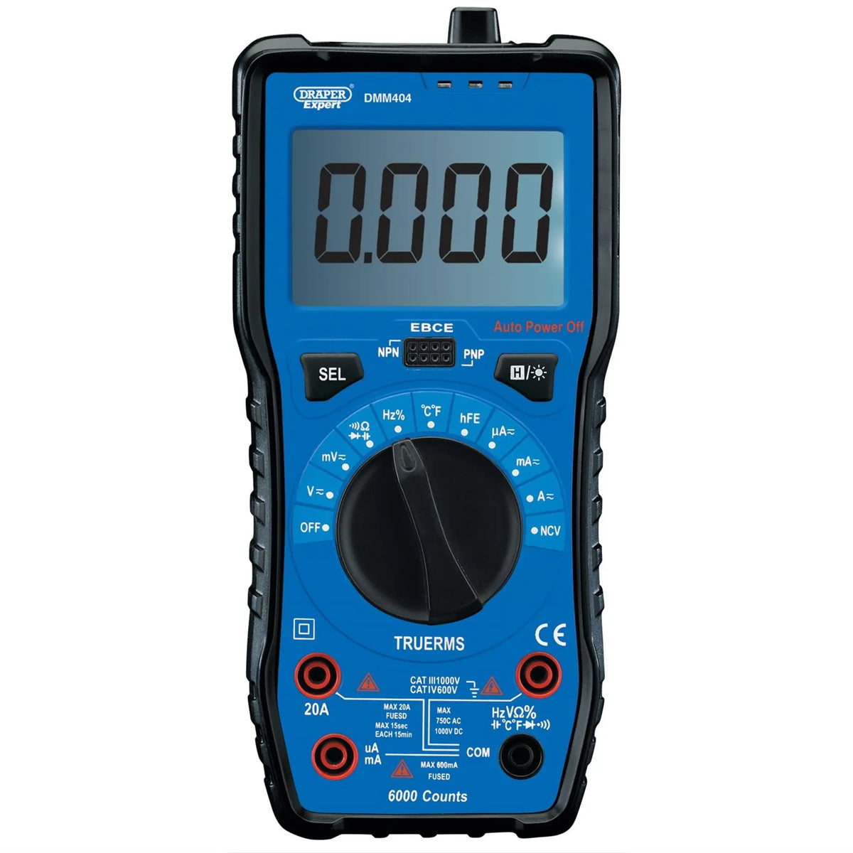 Draper Expert Auto & Manual Ranging Digital Multimeter 92433  White Rose Tools