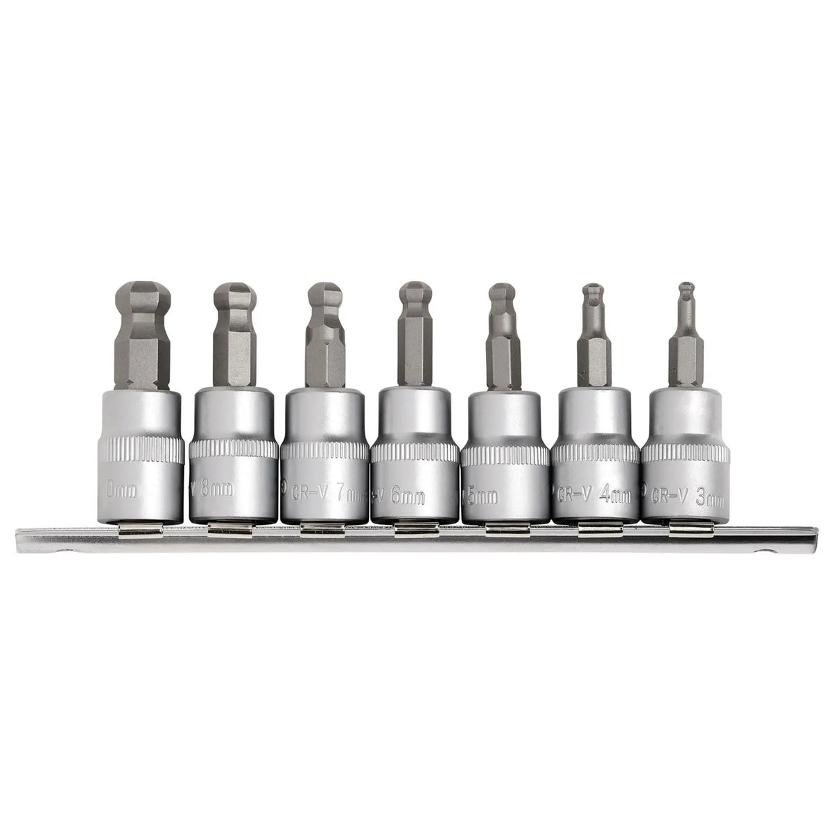 Draper Expert Ball-end Hex. Socket Bit Set 3/8" Sq. Dr. 48mm (7 Piece) 16296  White Rose Tools