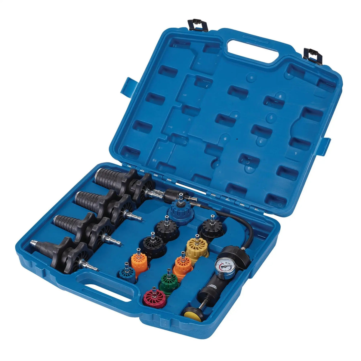 Draper Expert Cooling System Pressure Test Kit (15 Piece) 21439  White Rose Tools