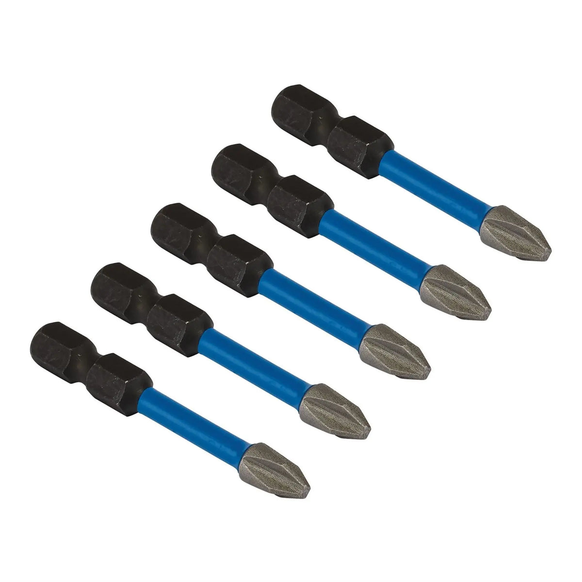 Draper Expert Cross Slot/PH Type Impact Screwdriver Bits No.2 x 50mm 1/4" Hex (Pack of 5) 05499  White Rose Tools