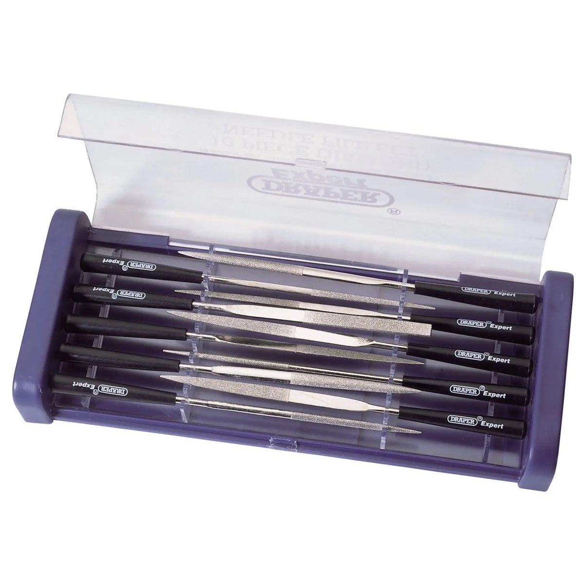 Draper Expert Diamond Needle File Set 140mm (10 Piece) 36326  White Rose Tools