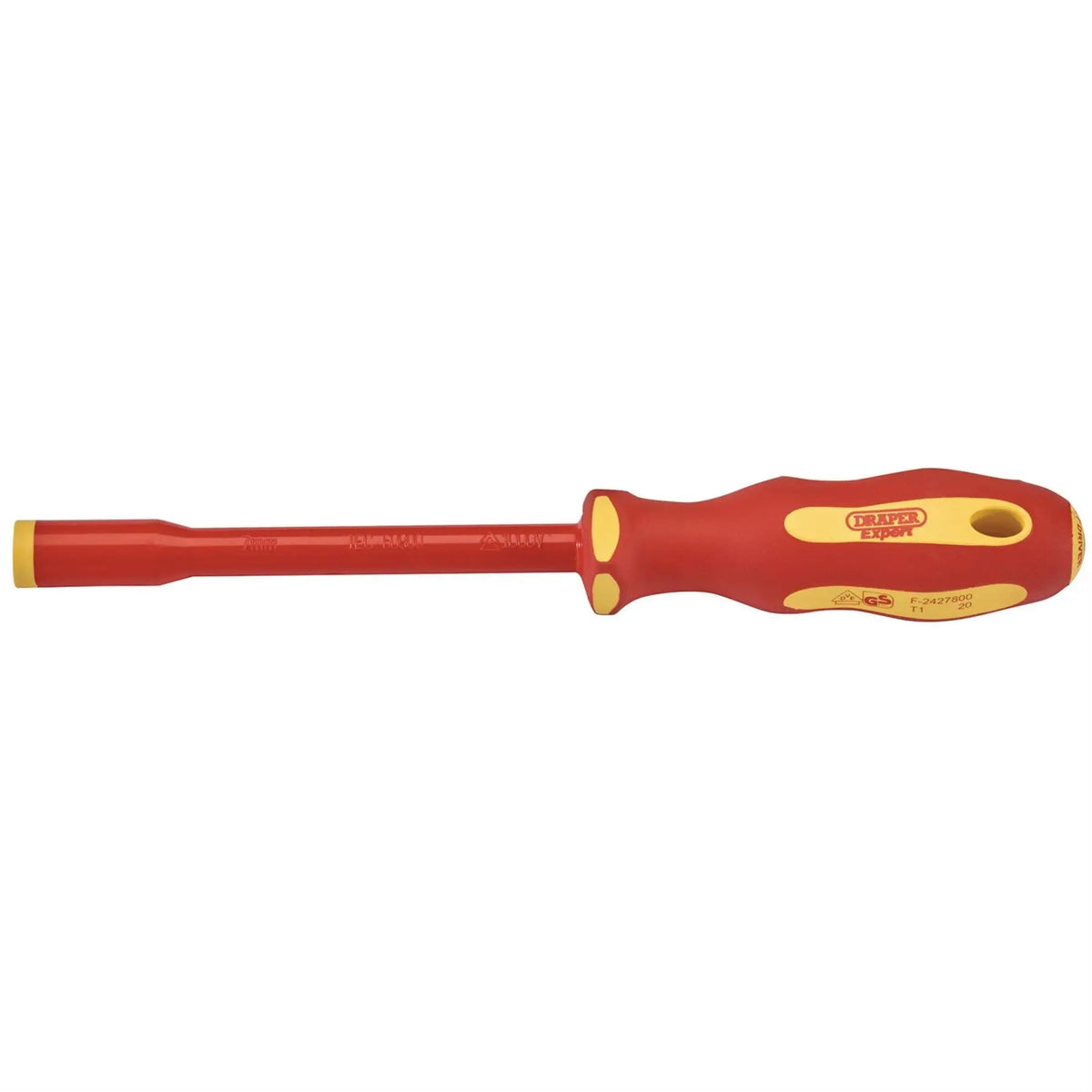 Draper Expert Ergo Plus VDE Fully Insulated Nut Driver 7mm 99486  White Rose Tools