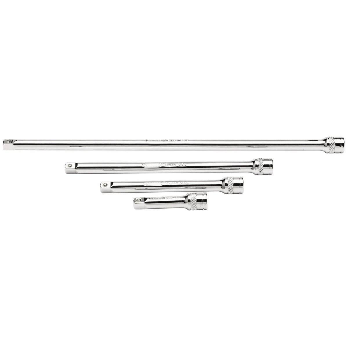Draper Expert Extension Bar Set 1/4" Sq. Dr. Polished Chrome (4 Piece) 16765  White Rose Tools